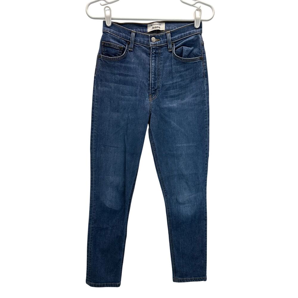 Reformation Jeans High & Skinny Crop Jeans Geneva Color 27